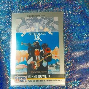 Super bowl lX steelers 16,Vikings6 card 1975